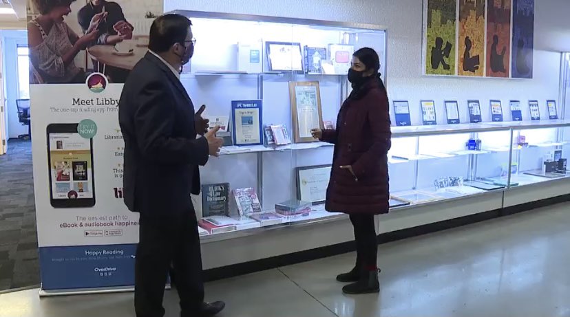HomaBashNews's tweet photo. Got to do a story about my FAVORITE subject.. Books!! 

Did you know @OverDriveLibs is based here in Northeast Ohio? The tech company partners with 96% of libraries in America. 

FREE access to millions of books, in dozens of languages, 24 hours a day. 

Story at 4pm on @WEWS https://t.co/BynCsMVfdd