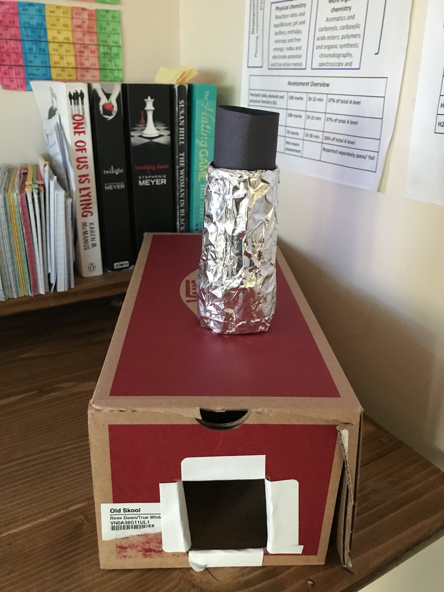 ASHSSCI's tweet photo. Our GCSE Physicists having time away from the screen making pinhole cameras today. Great work Abbi! #physics #light https://t.co/T3a25ZUl52