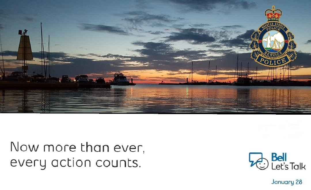 #BellLetsTalkDay Our officers are  proud of our strong partnership with the Canadian Mental Health Association Grey Bruce to help #EndTheStigma #mentalhealthawarenessday <a href="/cmhagb/">CMHA Grey Bruce Mental Health & Addiction Services</a>