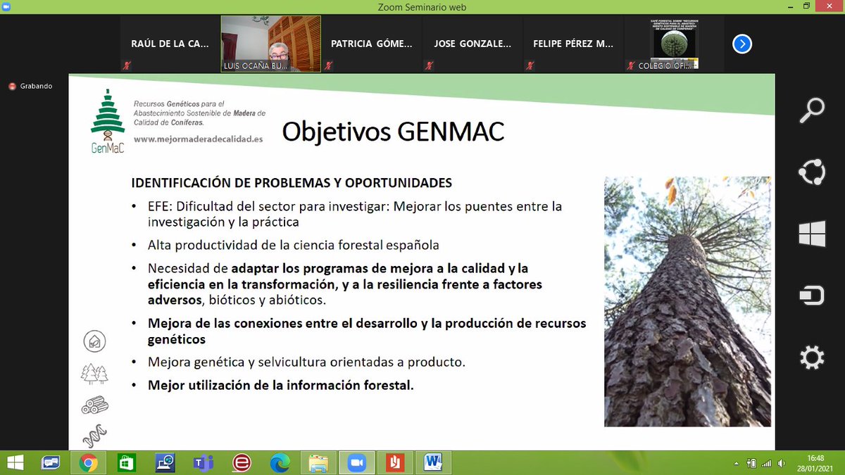 IngForestal50's tweet photo. Luis Ocaña, Ingeniero Técnico Forestal y Jefe de departamento de medio natural, en la subdirección de innovación del Grupo Tragsa nos describe el proyecto #GENMAC, "hacia la utilización #sostenible de los recursos genéticos para la producción de #madera de calidad". #CaféForestal https://t.co/sCdriQDI9i