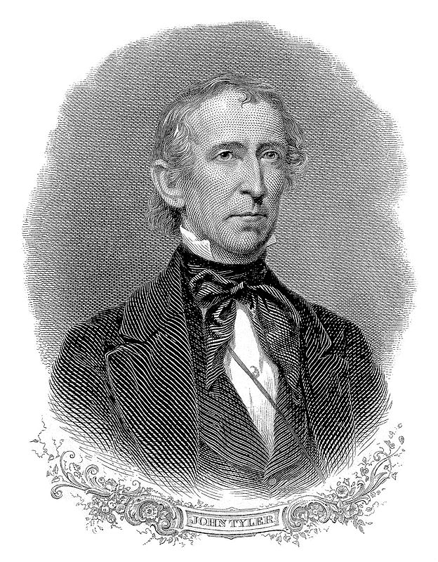 Vice President John Tyler, a former Democrat from Virginia, ascended to the presidency as a member of the Whig Party following the death of President William Henry Harrison in 1841. (1/6)Image Credit: Bureau of Engraving and Printing