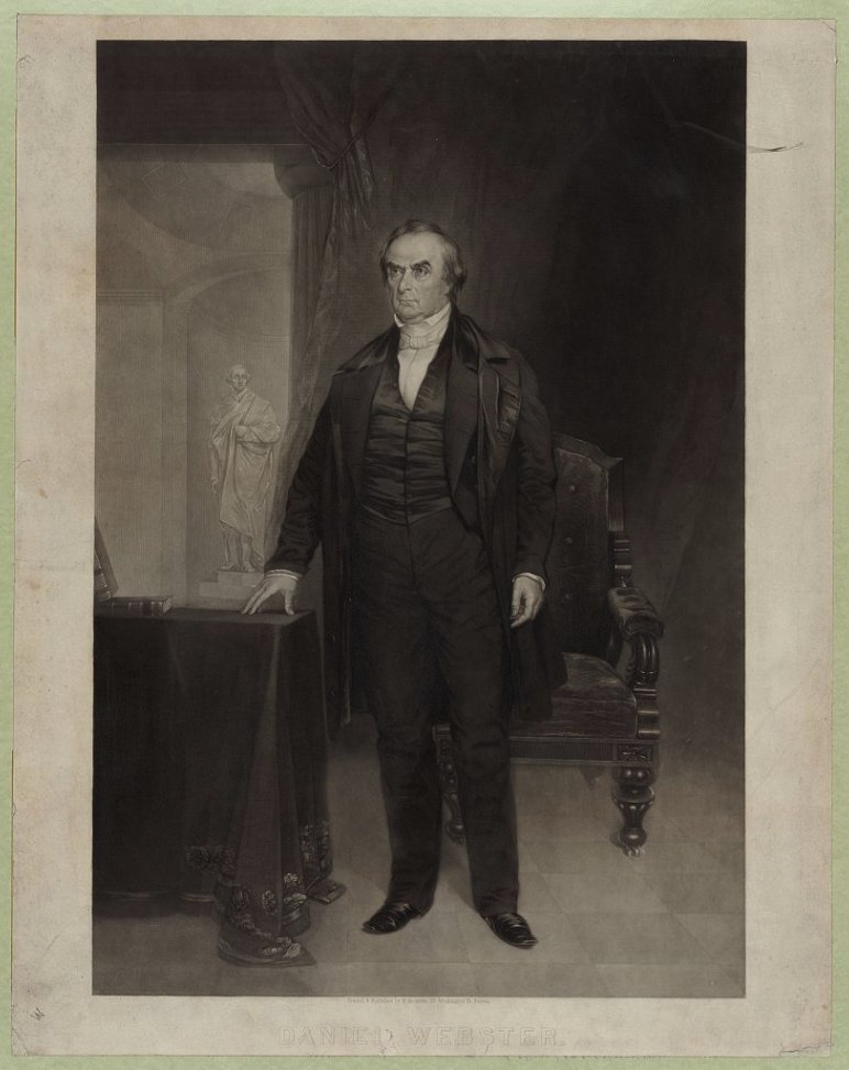 Following his veto, members of his party expelled Tyler from the Whig Party, and every member of Tyler’s cabinet eventually resigned, with the exception of Secretary of State Daniel Webster (pictured here). (3/6)Image Credit: Library of Congress