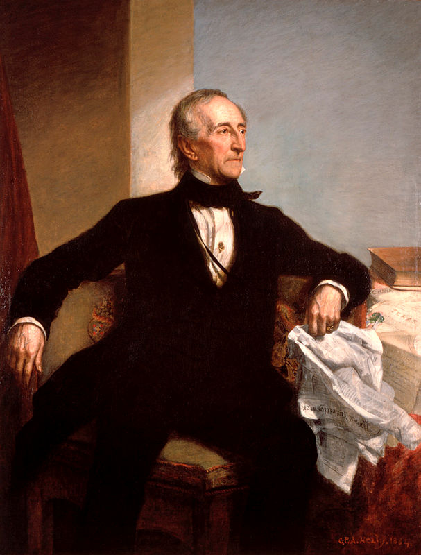 Tyler also had few friends in the press, as one can see from his official White House portrait by George P.A. Healy. In it, President Tyler can be seen crumpling up the National Intelligencer as he looks into the distance. (6/6)Image Credit: White House Historical Association