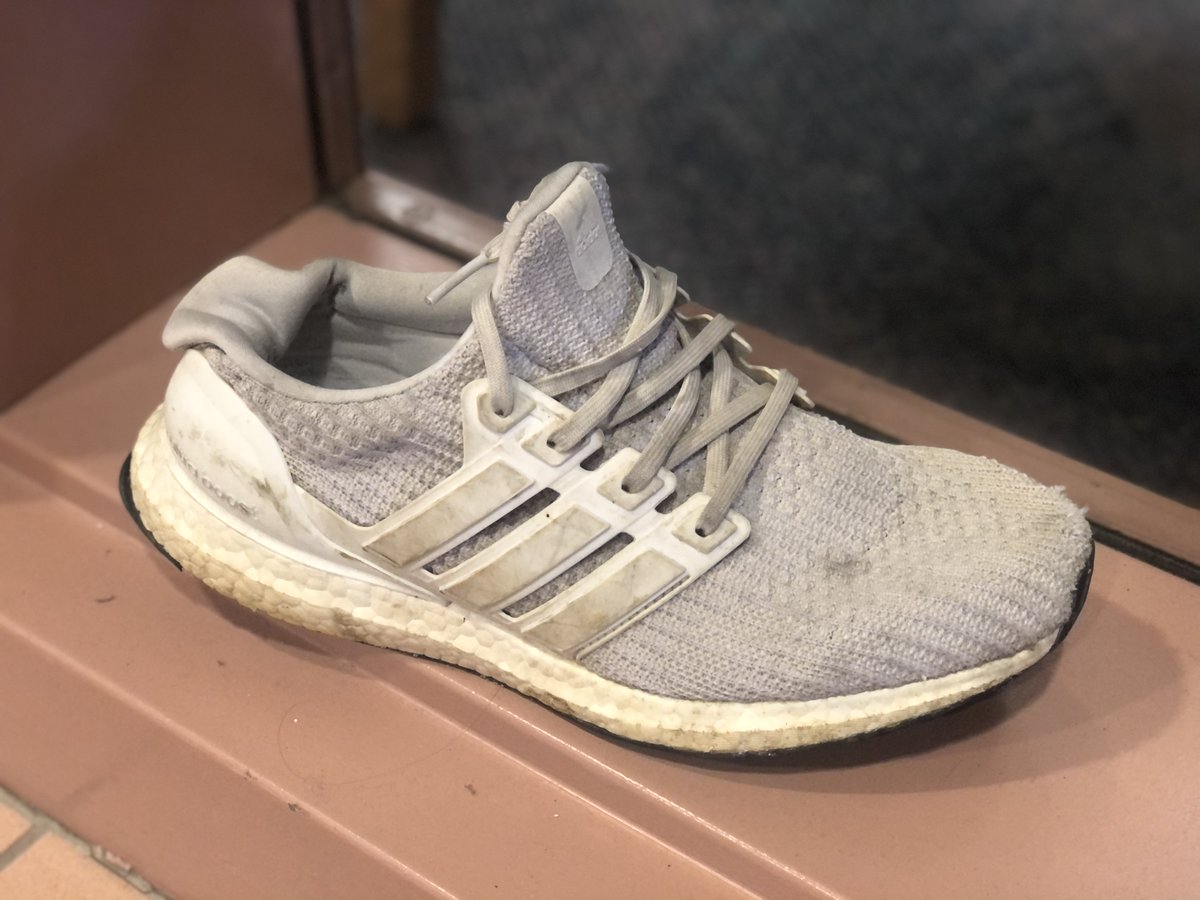 TrottierMiddle's tweet photo. If the shoe fits, wear it!  Looking for the rightful owner of this Adidas size 8 sneaker found in the parking lot at Trottier. https://t.co/FvgmJXYZnO
