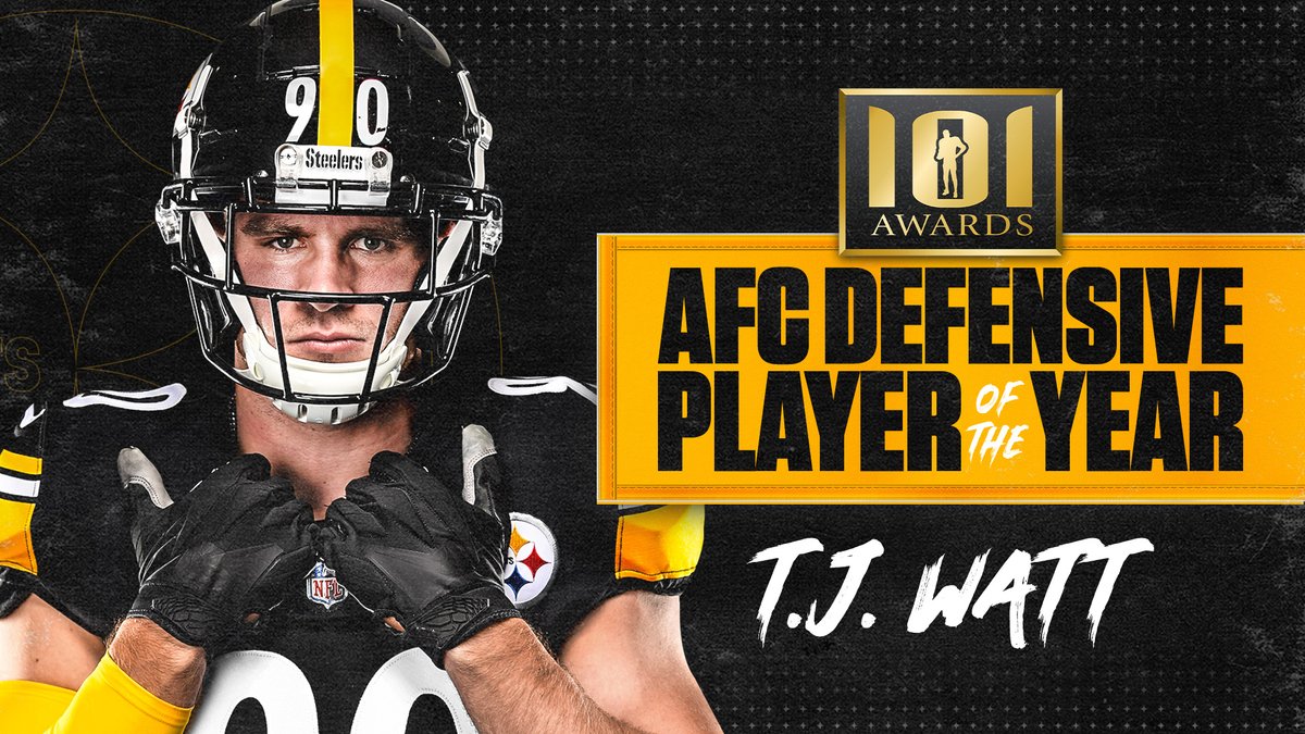 steelers's tweet photo. Congratulations to @_TJWatt for being named the 101 Awards AFC Defensive Player of the Year! 🙌

📝: https://t.co/XYTKUHqFBu https://t.co/vRkVYg1J6u