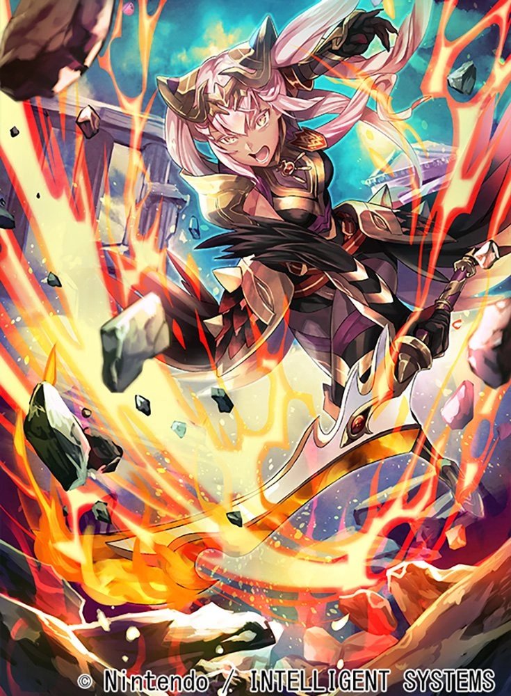 IndiaLionheart's tweet photo. @funnynumbers420 @SvordsAndThurns @ghostx72 She is Laevatain from Fire Emblem Heroes who also has her own flame sword literally named Laevatain LOLOL https://t.co/0ODNYcwLZg