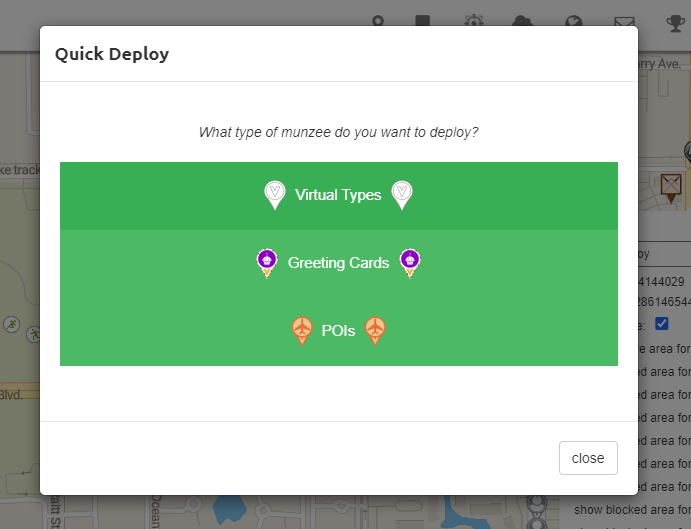 Munzee's tweet photo. Virtual munzee fans, we pushed out some improvements 🔨 to the Quick Deploy process on our website 💻 -- what do you think? Check out the details at the link below ⬇️! #MunzeeOn #ThursdayTopic
https://t.co/PLymMf50o6 https://t.co/BhsIuDKpSs