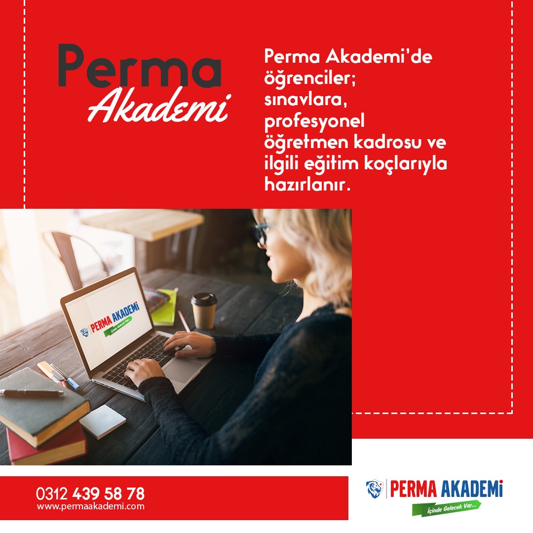 Perma Akademi'de dersler yeni nesil soru mantığına uygun ve analiz becerisini geliştirecek biçimde işlenir. Öğretmen; öğrencisini aşağılamaz, destekler. Samimi ve içten davranır, onun başarısı için çalışır.

Başarının anahtarı;

#PermaAkademi