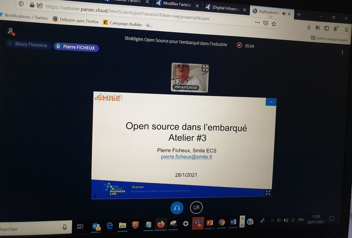 👍C'est parti, ce 28.01, pour notre atelier "Stratégies #opensource dans l’#embarqué" dans l'industrie, 
avec les interventions de <a href="/PierreFICHEUX/">Pierre FICHEUX</a> <a href="/GroupeSmile/">Smile - I.T is open</a> &amp; Pierre Tardy <a href="/tardyp31/">Pierre Tardy</a> @Groupe_Renault !