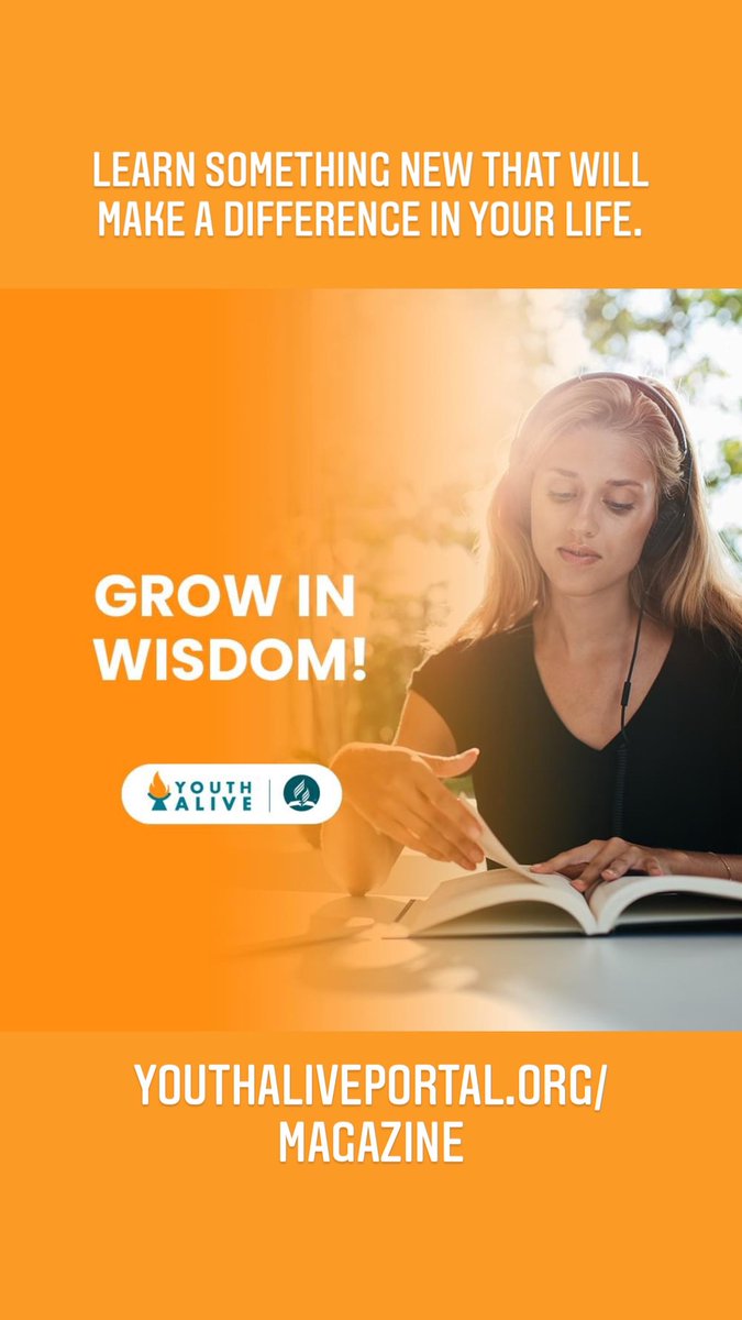 YouthFullyAlive's tweet image. Check the Youth Alive Portal resources to grow in wisdom. Learn something new that will make a difference in your life. youthaliveportal.org/magazine/en #YouthAlive #YouthFullyAlive #YouthAlivePortal #MyChoiceFullyAlive #Covid19MHI @adventistpcm @pcmmovement @GCYthMin