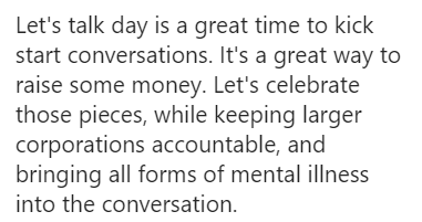whoalansi's tweet photo. My friend, Katie ( @anxiousandalive ) brought up some excellent points yesterday on her IG that I think are a great jumping off point for starting conversations, and research, around mental health. #BellLetsTalk https://t.co/hTRDpm2wmh
