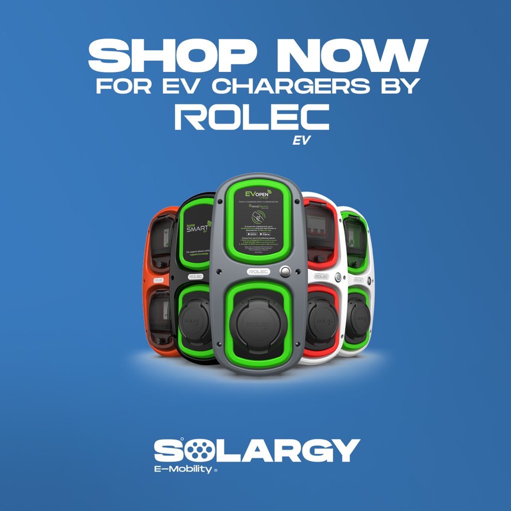 SolargyE's tweet photo. We are happy to announce that you can now shop Rolec’s EV Home Smart charger through Solargy E-Mobility. You can choose your charger with the latest technology from a wide range of colors.
*We also offer delivery within 48hours.
For orders call : 01204676371
.
#Solargy #Rolec https://t.co/2eVuSghRSD