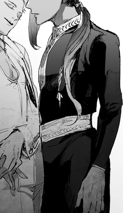 従者(武闘派)の一番の側近の服は主人の好みが反映されると信じて疑ってない。とりあえず着飾っといて損はないくらいの考えのアジムの男はラジャブとおジャミに軽率に柄を充てがうよ。好きなだけ刺繍を盛るよ 