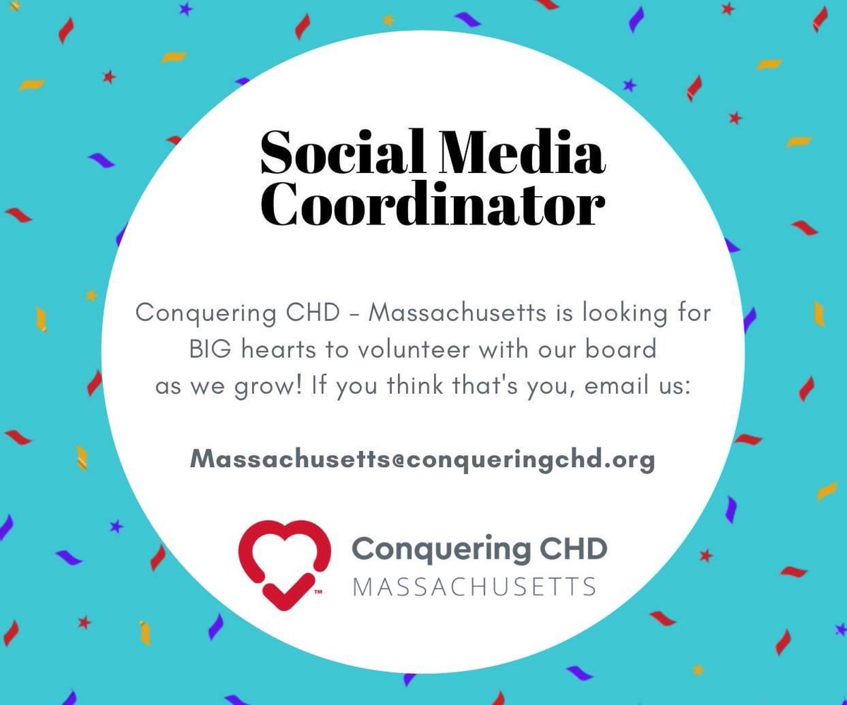 ConqueringCHDNE's tweet photo. We are growing as a chapter and we are looking for passionate advocates wanting to volunteer for our cause to #conquerCHD! https://t.co/LGZtbkrgOt