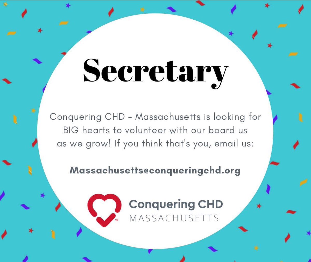 ConqueringCHDNE's tweet photo. We are growing as a chapter and we are looking for passionate advocates wanting to volunteer for our cause to #conquerCHD! https://t.co/LGZtbkrgOt