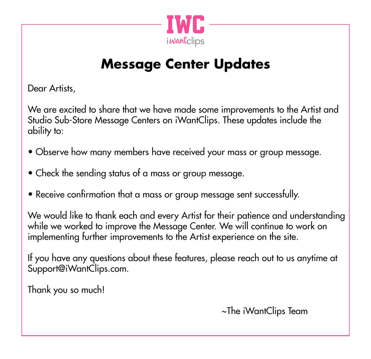 IWCSupportTeam's tweet image. 