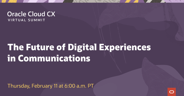 mapruner's tweet image. Don't miss the @Oracle #CX Virtual Summit on Feb. 11. Register now to capitalize on the intersection of #5G and the experience economy. bit.ly/2MbzF4d