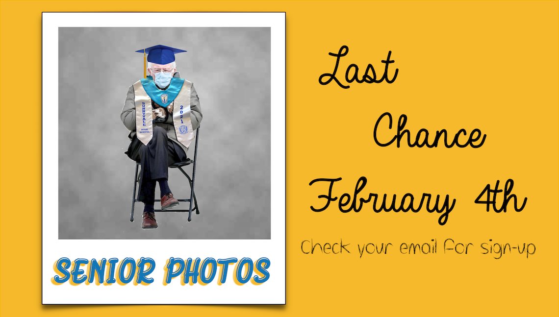 Seniors--Last Chance to have your 
📸Yearbook Senior Photo taken 📸