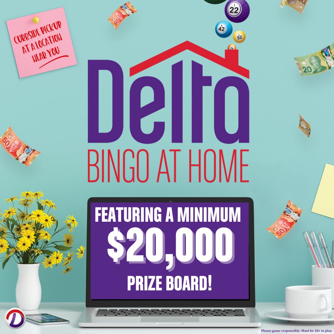 AlternativesCPS's tweet image. You can play Bingo from home for real cash prizes with Delta Bingo and Gaming! Don’t miss out - buy your cards today at DeltaBingo.Eventbrite.ca!
#deltabingo #bingo #deltabingoathome #charitablegaming