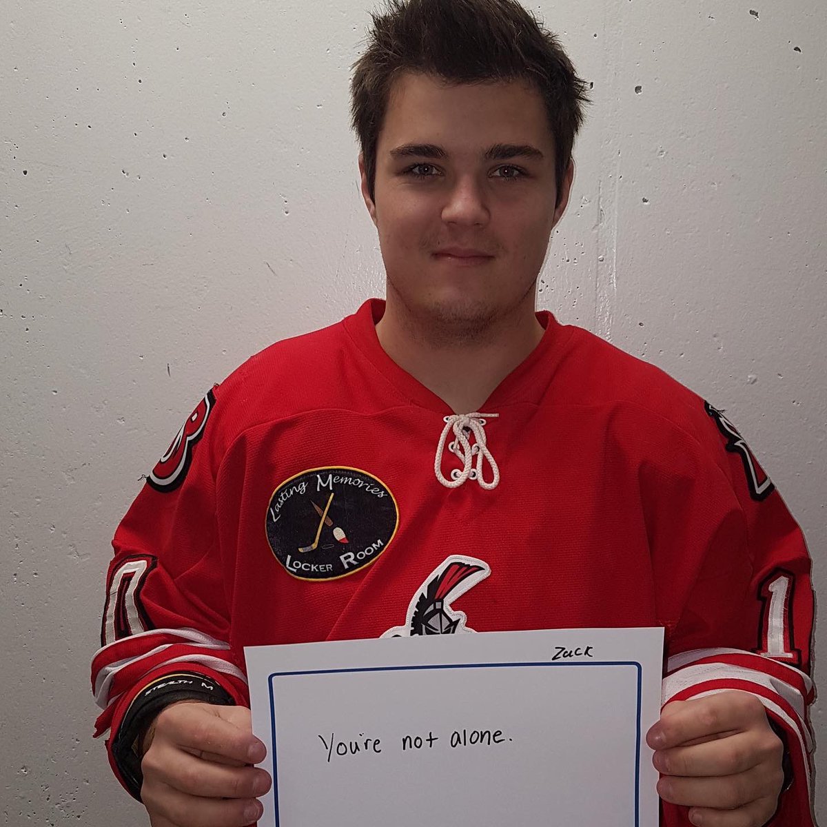 HanoverBarons's tweet photo. Let’s keep the conversation going because nobody is ever alone. #BellLetsTalk #BellCause @ZackCameron9 https://t.co/HDrxZoYL38