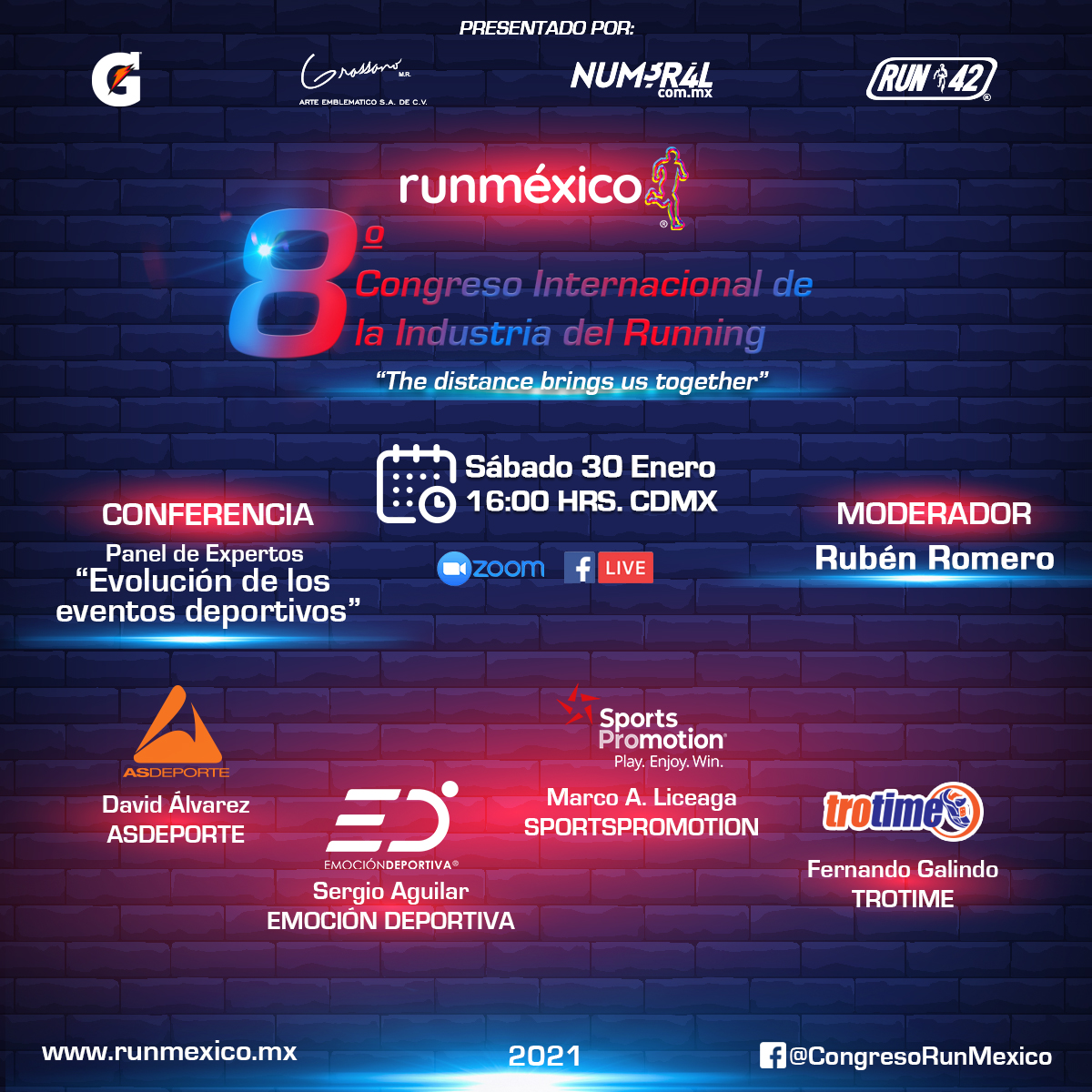 Run_Mexico's tweet image. Los eventos deportivos serán flexibles y adaptables” conoce éste increíble panel de expertos que modera Rubén Romero:
 
David Álvarez Director de ASDEPORTE
Fernando Galindo Director de TROTIME
Marco Liceaga Director de SPORTSPROMOTION
Sergio Aguilar Director de EMOCIÓN DEPORTIVA