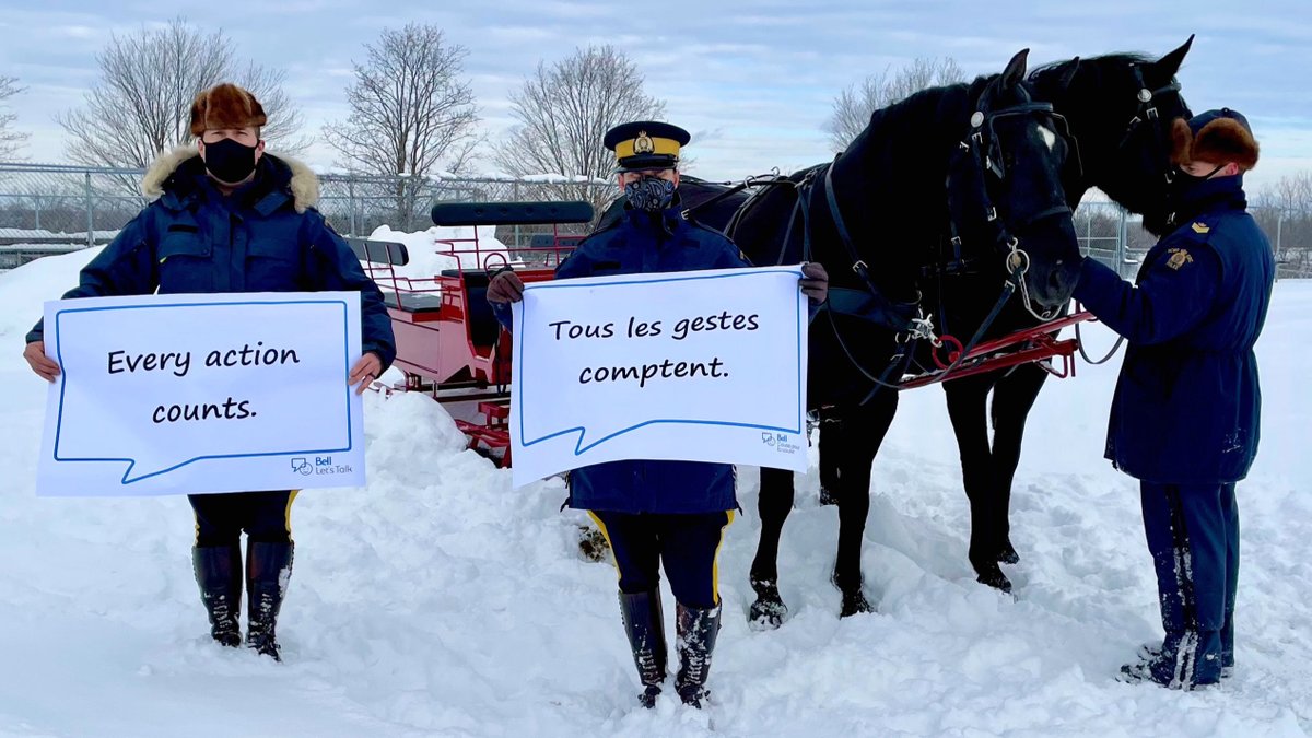 At the #MusicalRide, it's crucial we work together as a team both in and out of the riding arena. Whether it's our work or our personal lives, we're here for each other, our colleagues and our friends. We support #MentalHealth. #BellLetsTalk