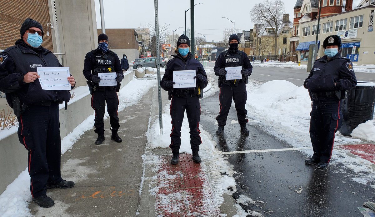 Our team of friendly, approachable officers are out every day and night serving and supporting our community.  We don't have the barrier of a police car.  Come talk to us.  We're here for you.  #BellLetsTalk