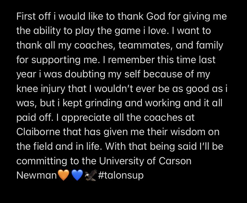 <a href="/ThisIsBrock4444/">Coach Brock Pursley</a> <a href="/CoachMedlin/">Nathan Medlin</a> <a href="/CoachNash45/">Nick Nash</a> <a href="/Mike_Clowney/">Mike Clowney</a> <a href="/FCAmarty/">Marty Blakely</a> @ClaiborneDawgs <a href="/cnfootball/">Carson-Newman Football</a>