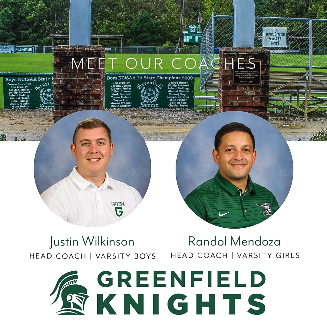 𝐌𝐄𝐄𝐓 𝐎𝐔𝐑 𝐂𝐎𝐀𝐂𝐇𝐄𝐒 // We are excited to announce that Coach Wilkinson and Coach Mendoza are our new varsity soccer coaches! #greenfield #soccer #meetourstaff #discovergreenfield #goknights