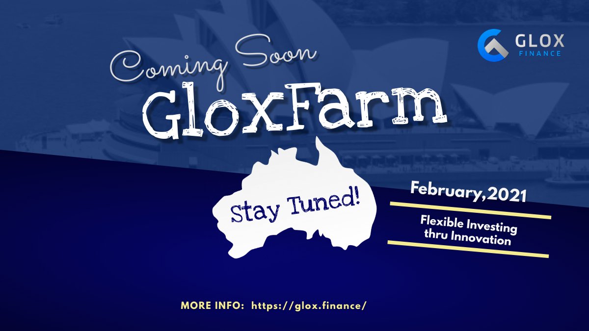 Are you waiting for an update related to Glox Finance? 🤔

The wait is over!! GloxFarm is coming soon

Stay Tuned!

$Glox #gloxfinance #defi #cryptocurrencies