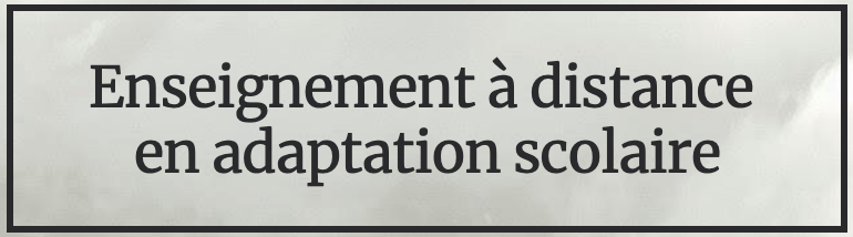 Le RÉCIT AS est fier de vous partager son centre d'aide pour l'enseignement à distance en adaptation scolaire :

Je planifie
J'accompagne les élèves et les parents
Je me lance
Je me forme

Venez nous visiter ici :

sites.google.com/view/enseigner…

@recitqc