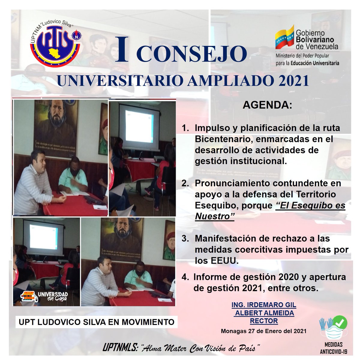 RECTORADOUPTNM's tweet photo. Entérate📣
📝Realizado en la UPTNMLS||
💼📋¦ 1er Consejo Universitario Ampliado¦💼📁
.
🖇️Donde se debatieron temas de relevancia institucional para este nuevo año, proyectando la Universidad en Movimiento en Monagas.📎

🇻🇪UPTNMLS: _"Alma Mater con Visión de País"_ https://t.co/fe564pr9u7