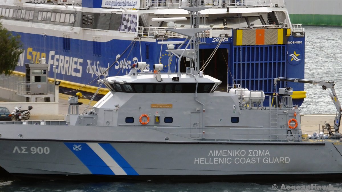 #HellenicCoastGuard new CNV P355 class patrol boats HCG 900 Zabatis Marinos and HCG 910 Kotoulas Georgios in #Piraeus port