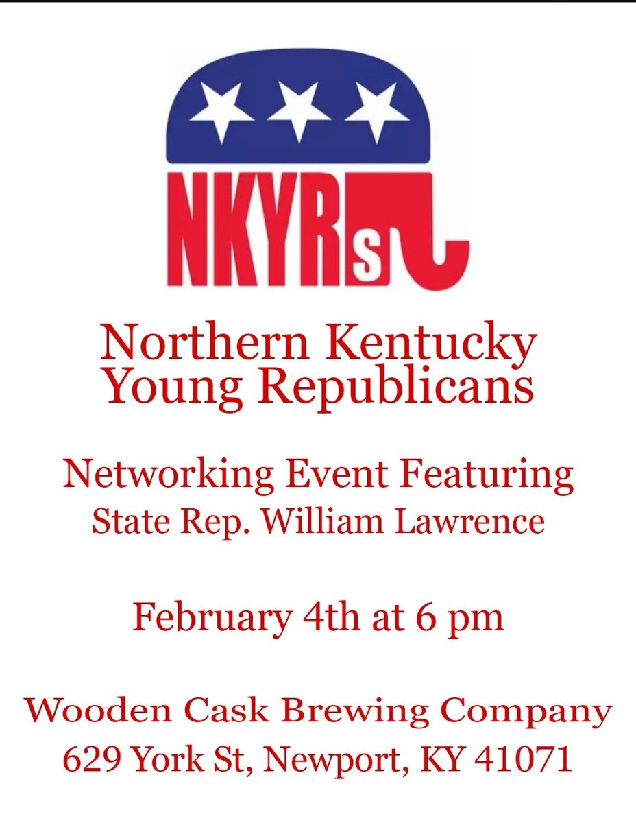 sebass12346's tweet photo. Next week,, the @NKYRepublicans will be hosting a networking event featuring Rep. William Lawrence. If you live in NKY, we would love to have you join us. https://t.co/Z7AgkSLK6z