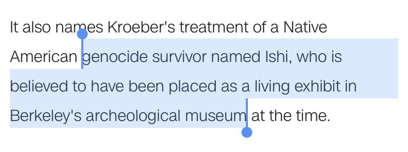 how old were you when you found out UC Berkeley kept a Native as a “living exhibit” in one of their museums & named their anthropology building after the professor who did it  https://twitter.com/eagleselatis/status/1354725507863097345
