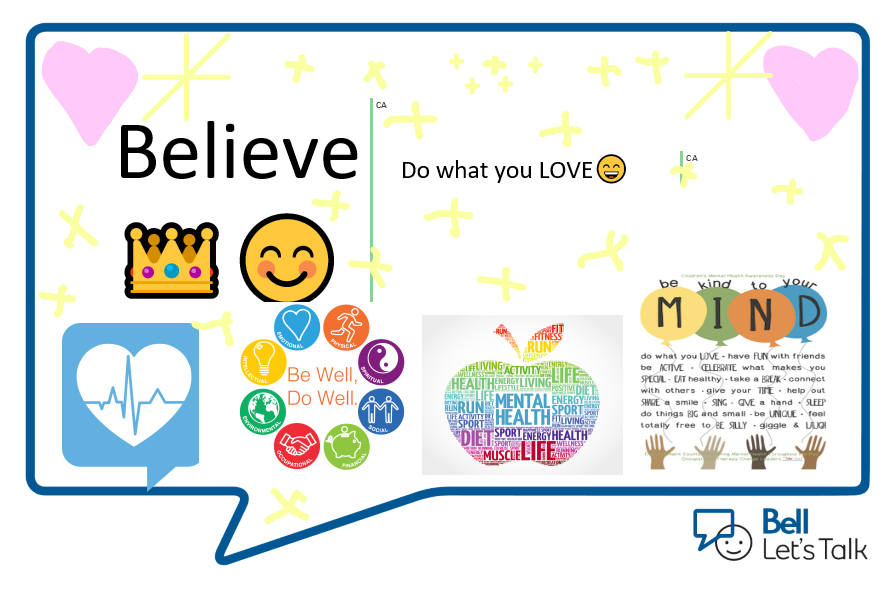 Tweeting on behalf of my students today! Mental Health Matters. #BellLetsTalk <a href="/belleriverbucs/">Belle River PS</a>