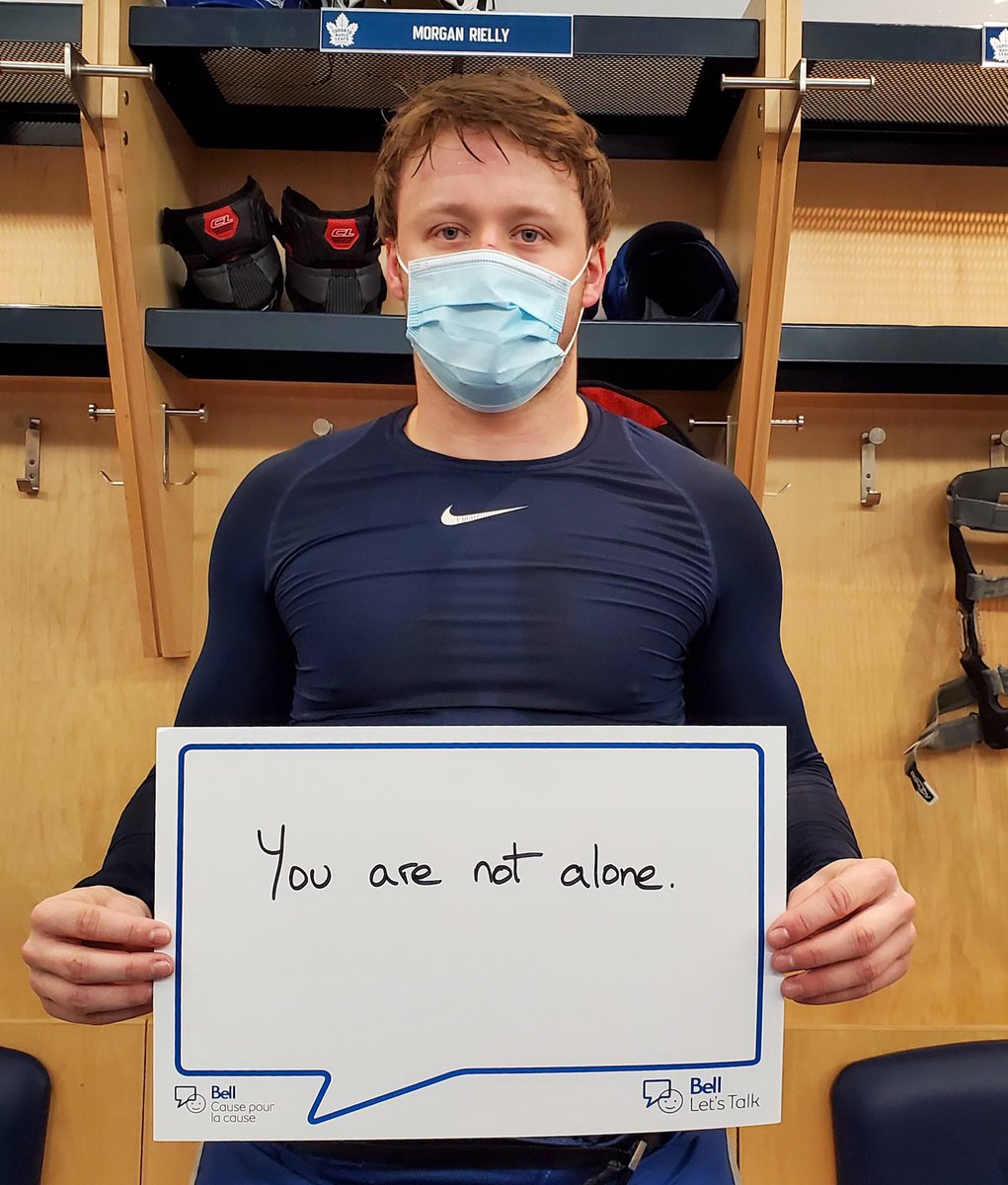 MapleLeafs's tweet image. You are not alone. #BellLetsTalk