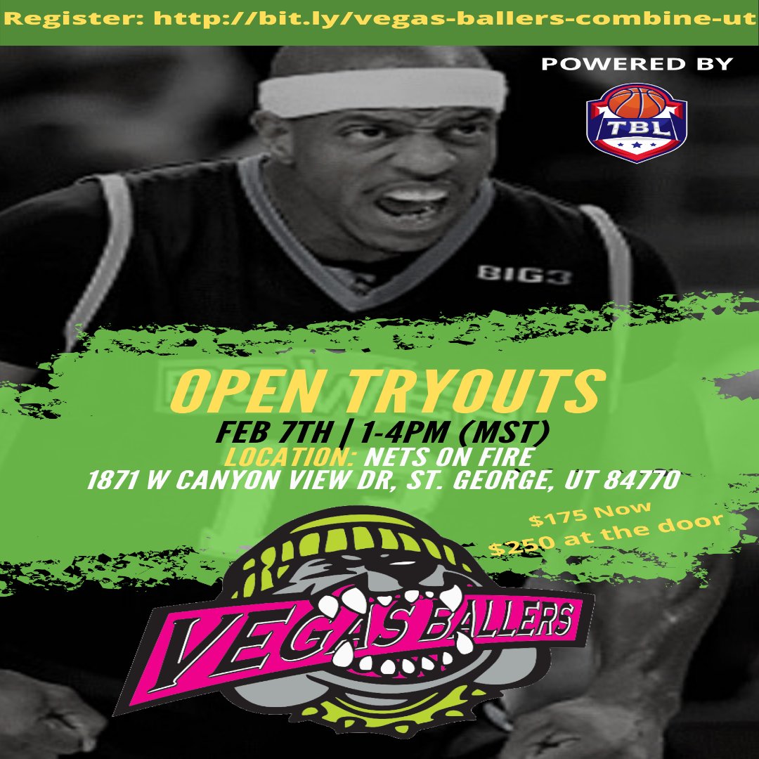 CBN_BBall's tweet photo. NBA legend Jerome Williams supports @thevegasballers open tryouts for @tbasketballleague on Feb. 7th in Utah. Register by clicking the link in below Limited Spots available!! TAG a friend that thinks they can HOOP! 

https://t.co/AiVnNr27ga https://t.co/NJx1rnIUkh