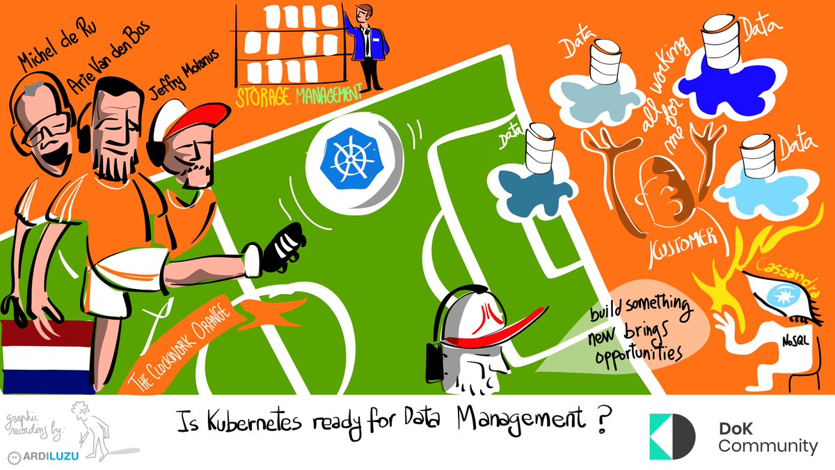 Wat is goed? The #Dutch have arrived in force! Great first #nederkube with Arie Van den Bos, <a href="/michelderu/">Michel de Ru</a> from <a href="/DataStax/">POC</a> and <a href="/JeffryMolanus/">Jeffry Molanus</a> from <a href="/MayaData/">MayaData</a>! Fantastic insights, experiences, and a great look at how to do things the Dutch way! Dankjewel @ardiluzu! #dok #data #k8s