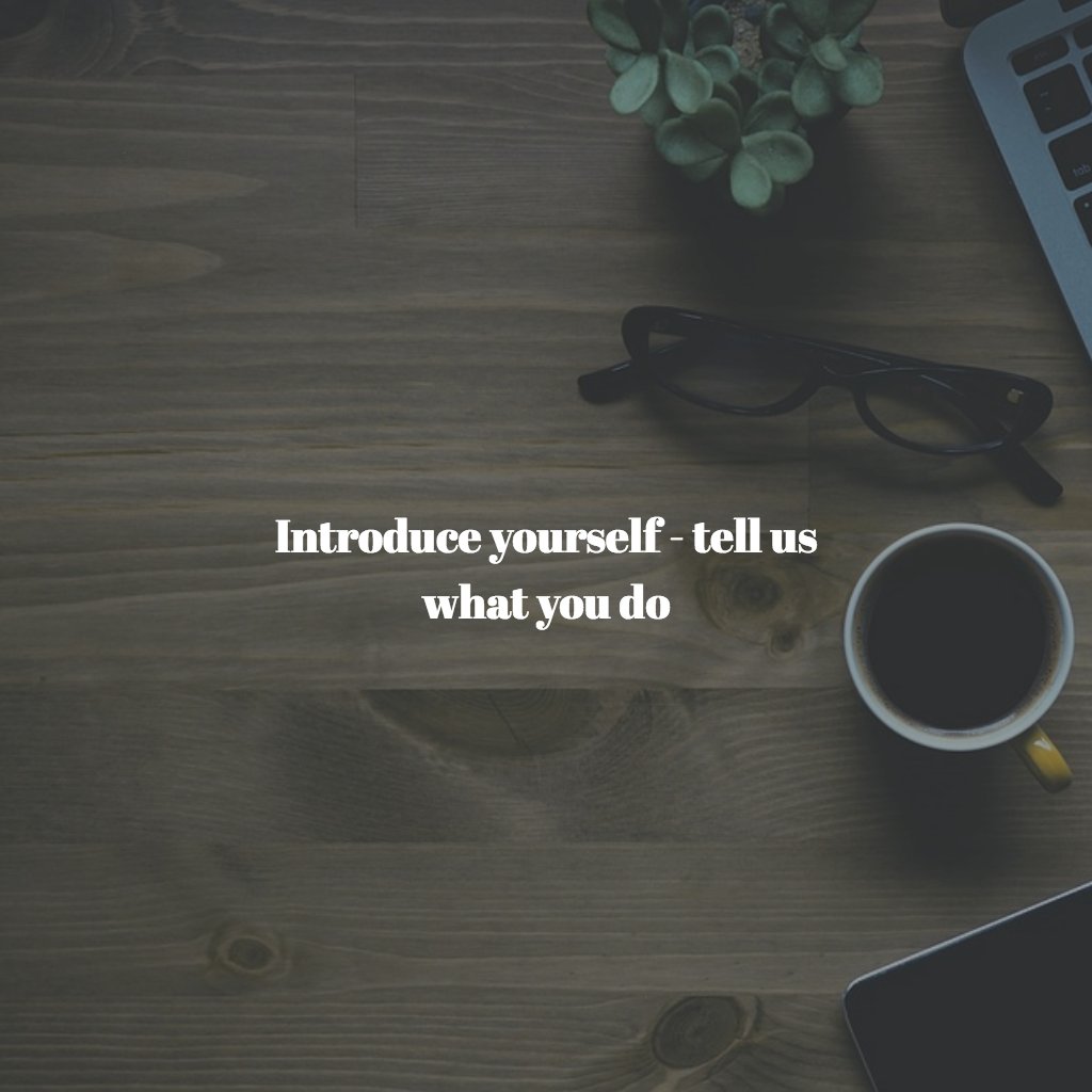 As we gather, please introduce yourself. Tell us what you do. 

#FreelanceChat