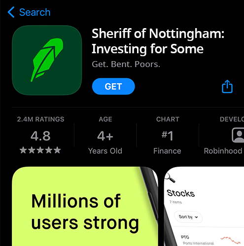 larrymatovina's tweet photo. Oh whoa @RobinhoodApp rebranded today and it all makes sense now. https://t.co/VA9Hq0lpHI