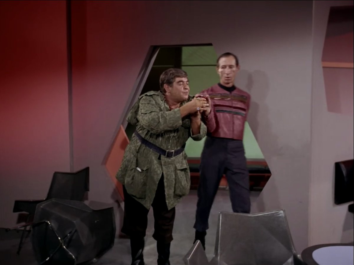 So I guess I'm thinking that all of the choreography for the fighting in that scene centered around him doing an homage to his character in Breakfast at Tiffany's. Freaky. (7/9)