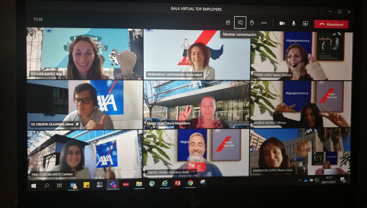 AXA entre las dos mejores empresas para trabajar por quinto año consecutivo en #TopEmployers2021 !!! Esto, sólo es posible, gracias a todas  las personas que formamos parte de AXA! Va por vosotros! #proudtobeAxa