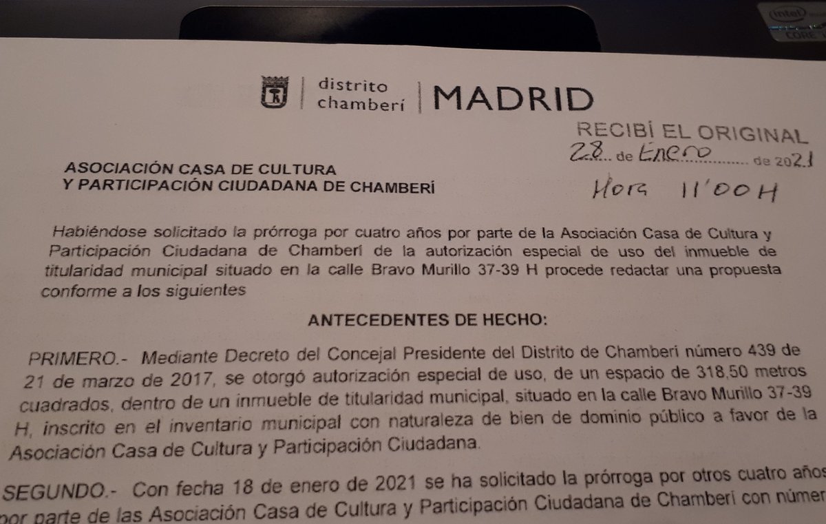 El Concejal <a href="/Jrcramirez/">Javier Ramírez</a> ha decidido la no renovacion de <a href="/CasaChamberi/">Casa Cultura y Participación Ciudadana Chamberí</a>, aunque no saben para qué lo usarán : 
"Desde el Distrito se están estudiando distintas alternativas para el destino del inmueble"
Sin evaluar las 2600 actividades, ni la existencia de una Despensa Solidaria.