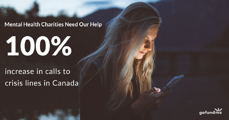gofundme's tweet photo. Today, your Canadian neighbours are coming together to share, listen, and move mental health forward. Join the #BellLetsTalk conversation, and then check out these local charities to continue your support