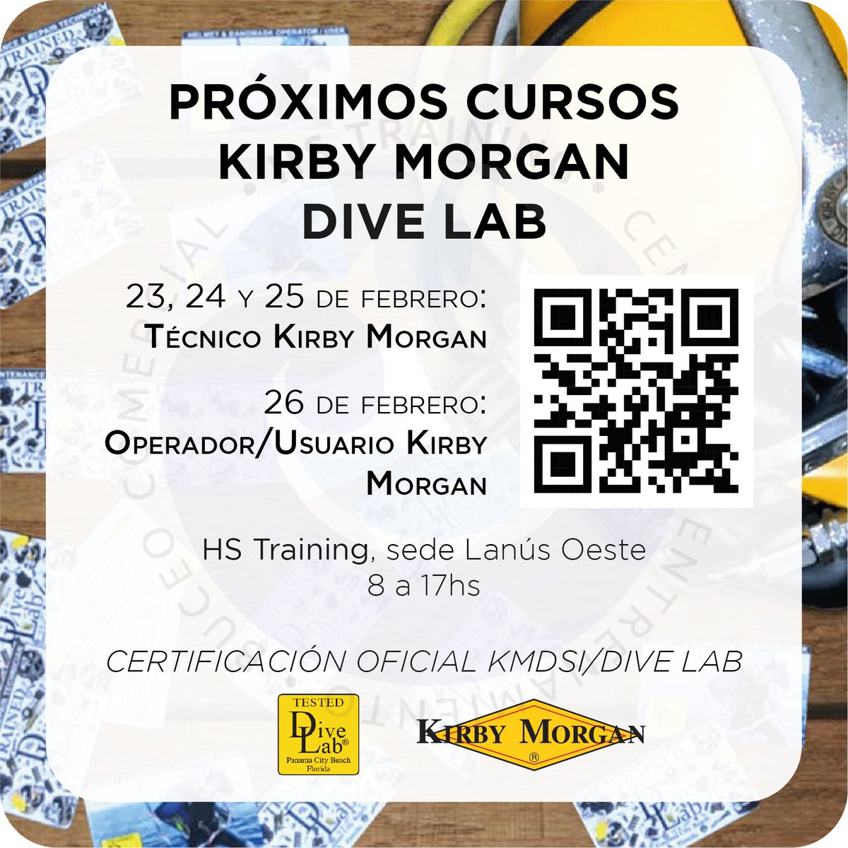 hstrainingpro's tweet photo. ¡Próximos cursos #KibyMorgan!
#Tecnico: 23, 24 y 25 de febrero
#Operador y #Usuario: 26 de febrero
Recibí toda la información ingresando a: https://t.co/91g0vb4cmF

#buzocomercial #buzoprofesional #curso #buceo #divekm #commercialdiver #argentina https://t.co/NLyKPjyhh9