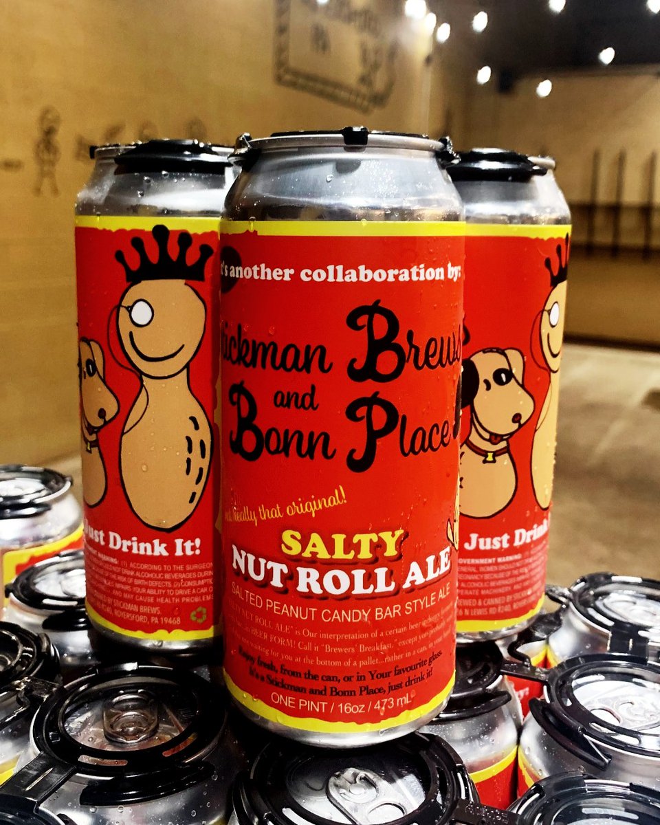 StickmanBrews's tweet photo. We made a salty nut roll beer with our buddies @bonnplace. Tastes exactly how you think it should. At all our collective spots this Fri. #stickmanbrews #bonnplace #royersford #chestersprings #southphilly #eastpassyunk #philly #phillybeer #pacraftbeer   #saltynutroll #pabreweries https://t.co/dL9A8uN9Cb