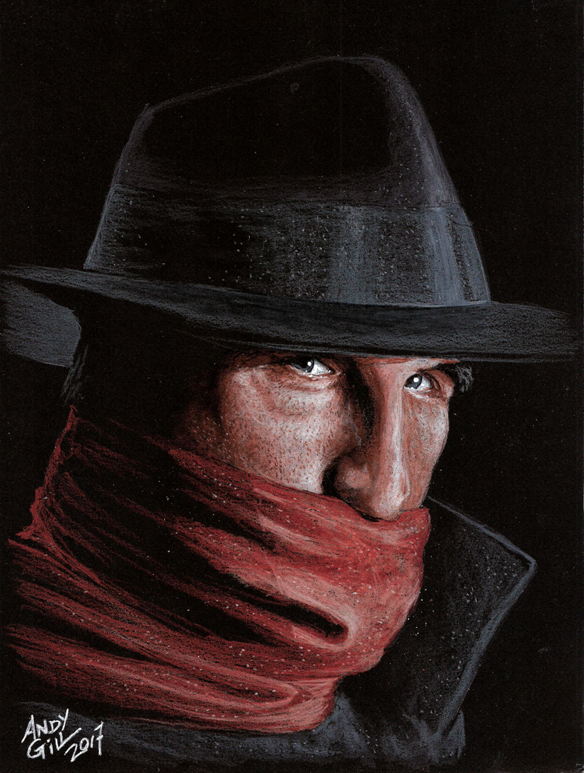 Andy_Gill48's tweet photo. Prismacolor Premier color pencil on 8.5x11 inch, on black Stonehenge print stock. ( The Shadow ).  #Art #Creating #illustration #AltronColorImaging  @Andy_Gill48   Thank you https://t.co/9pJUNmBcYm