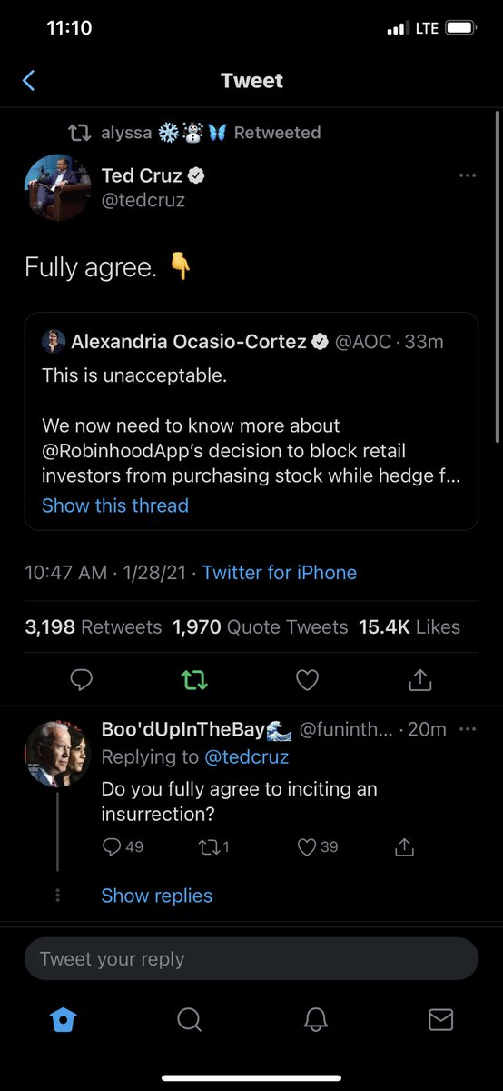 percoseth_'s tweet photo. I cannot believe RobinHood did the impossible and got AOC and Ted Cruz to agree on something https://t.co/aDVO5UOsc5