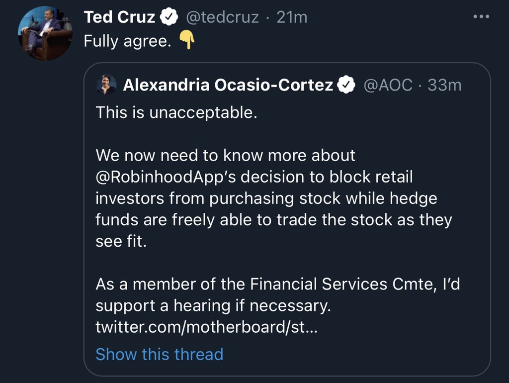 24/ And now, squee, we even have Ted Cruz on board!?! Golly, can we all go to go to Cheesecake Factory after this? They are sure to have something for everyone! Good thing this isn’t behaving like some kind of info op, or this would be an extraordinary set of developments!